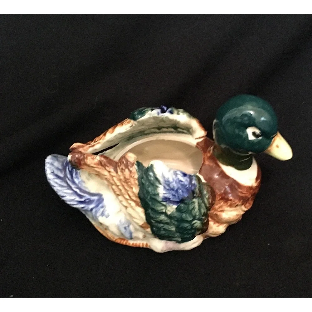 Vintage‎ Mallard Duck Planter 5 1/2